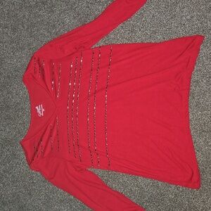 Red Sequined Women's Top Nwot